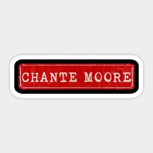 vintage retro plate Chante Moore Sticker